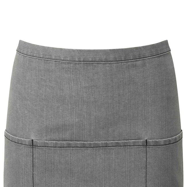 Grey Denim - Back - Premier Colours 3 Pocket Apron