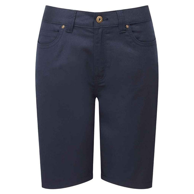 Navy - Front - Premier Womens-Ladies Performance Casual Shorts