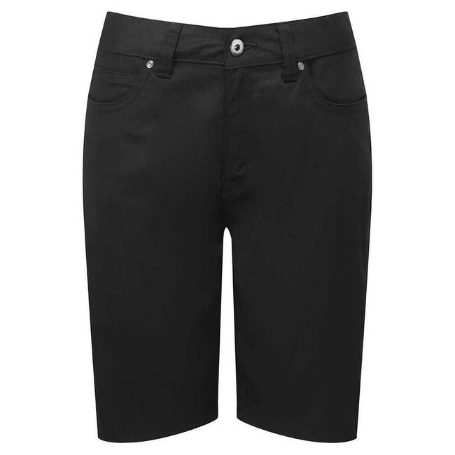 Black - Front - Premier Womens-Ladies Performance Casual Shorts