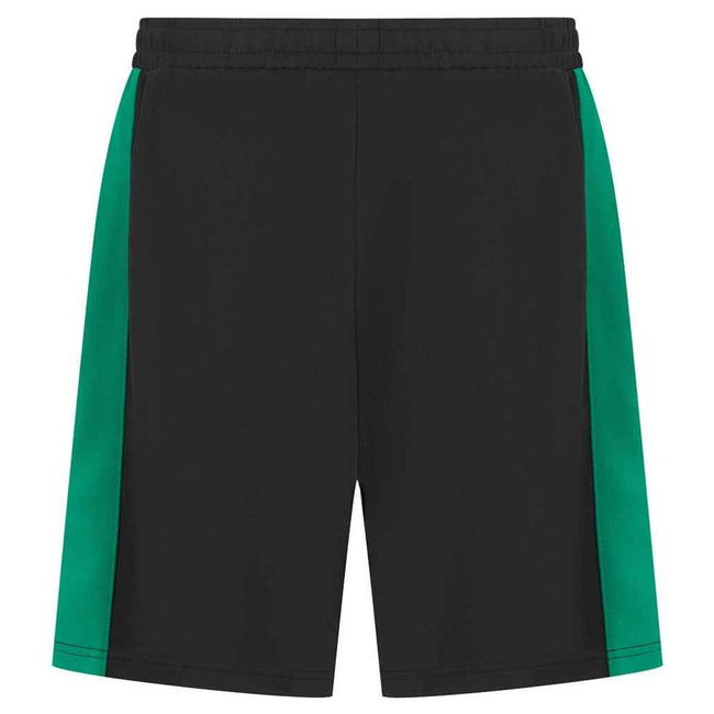 Black-Emerald - Back - Finden & Hales Mens Knitted Shorts