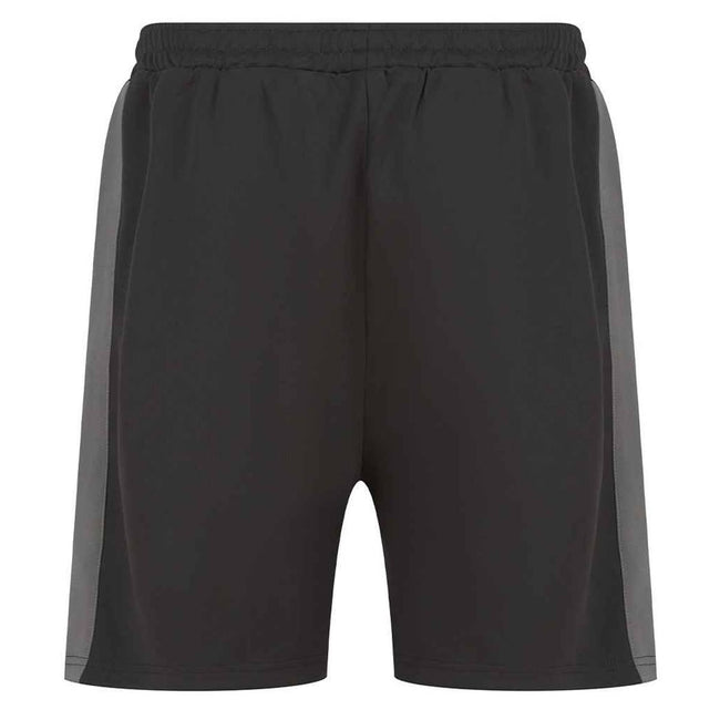 Black-Gunmetal Grey - Lifestyle - Finden & Hales Mens Knitted Shorts