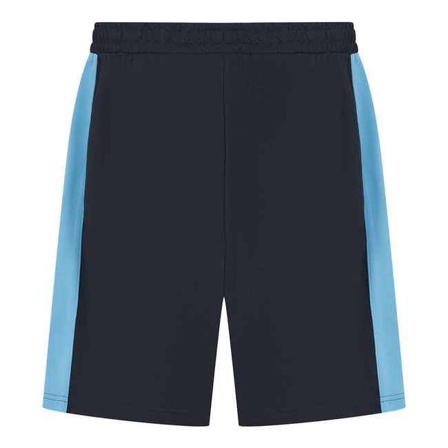 Navy-Sky Blue - Back - Finden & Hales Mens Knitted Shorts