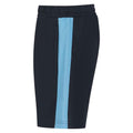 Navy-Sky Blue - Side - Finden & Hales Mens Knitted Shorts