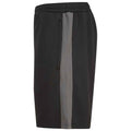 Black-Gunmetal Grey - Back - Finden & Hales Mens Knitted Shorts