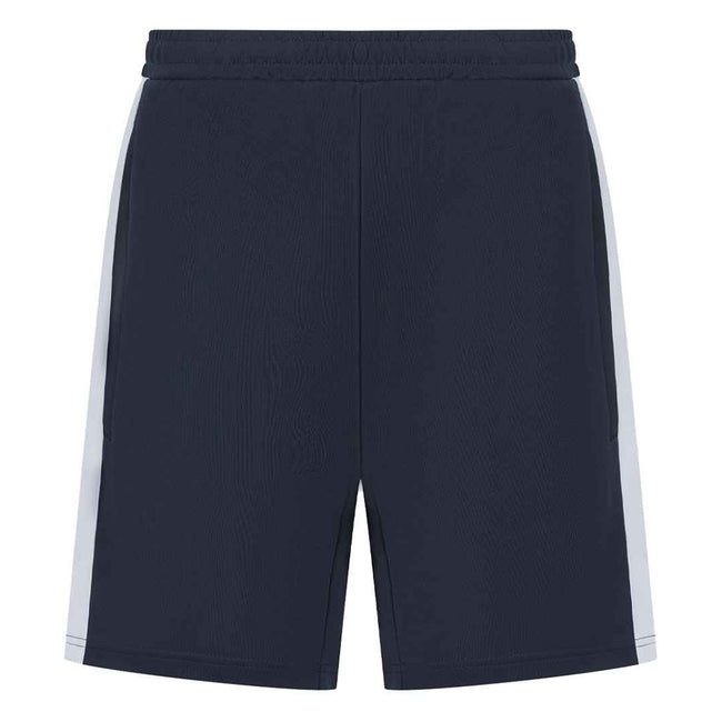 Navy-White - Front - Finden & Hales Mens Knitted Shorts