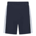 Navy-White - Back - Finden & Hales Mens Knitted Shorts
