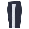 Navy-White - Side - Finden & Hales Mens Knitted Shorts