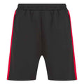 Black-Red - Front - Finden & Hales Mens Knitted Shorts