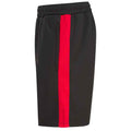 Black-Red - Back - Finden & Hales Mens Knitted Shorts