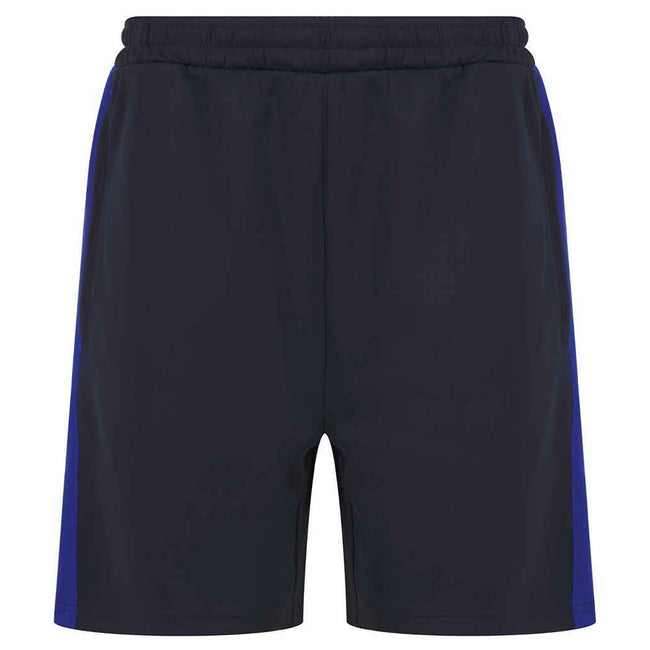 Navy-Royal Blue - Front - Finden & Hales Mens Knitted Shorts