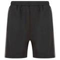 Black-Gunmetal Grey - Front - Finden & Hales Mens Knitted Shorts