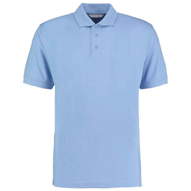 Light Blue - Front - Kustom Kit Mens Klassic Piqué Polo Shirt