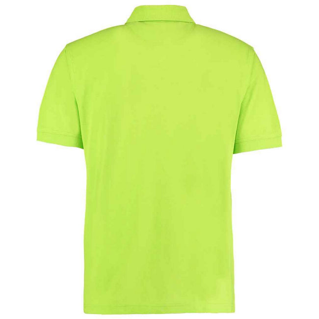 Lime - Back - Kustom Kit Mens Klassic Piqué Polo Shirt