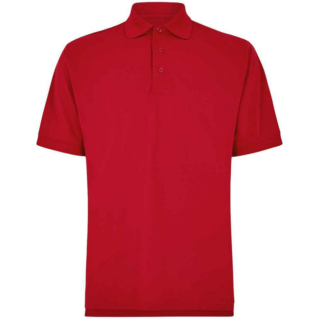 Red - Front - Kustom Kit Mens Klassic Piqué Polo Shirt