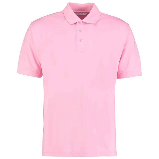 Pink - Front - Kustom Kit Mens Klassic Piqué Polo Shirt