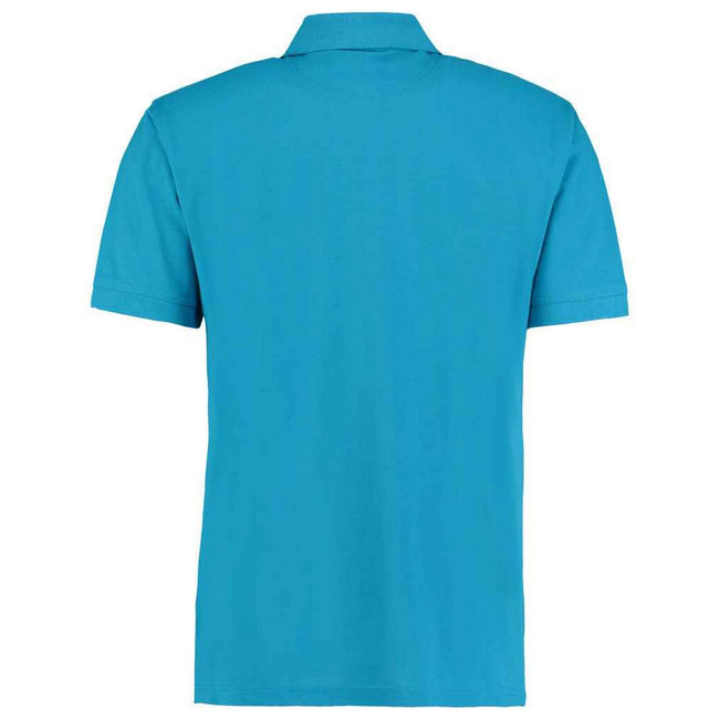 Turquoise - Side - Kustom Kit Mens Klassic Piqué Polo Shirt