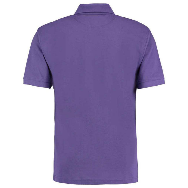 Purple - Back - Kustom Kit Mens Klassic Piqué Polo Shirt