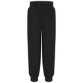 Black - Front - SF Minni Childrens-Kids Sustainable Cuffed Ankle Jogging Bottoms