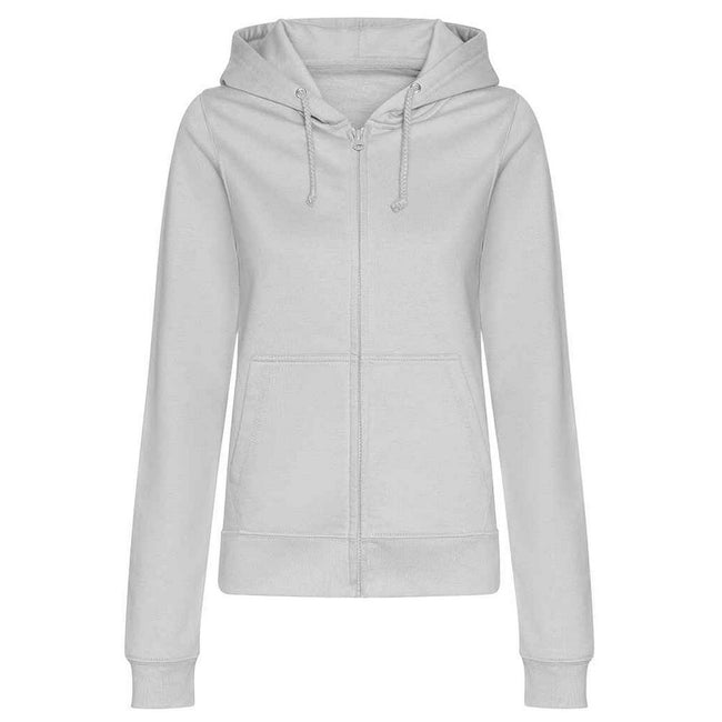 Heather Grey - Front - Awdis Womens-Ladies Full Zip Hoodie