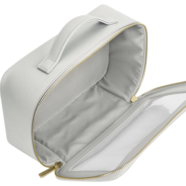 Soft Grey - Back - Bagbase Boutique Clear Toiletry Bag