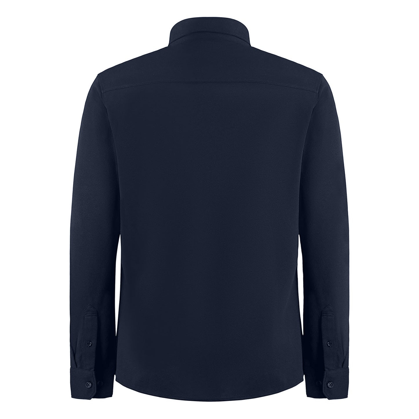 Navy - Back - Kustom Kit Mens Pique Formal Shirt