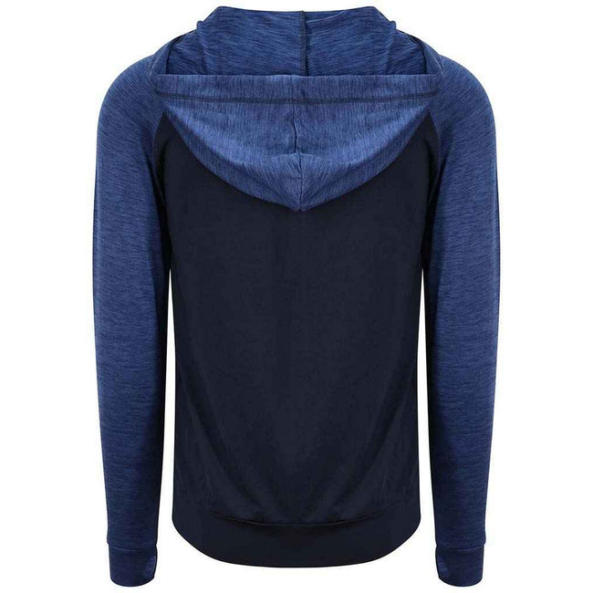 Navy Melange - Back - AWDis Cool Mens Full Zip Hoodie