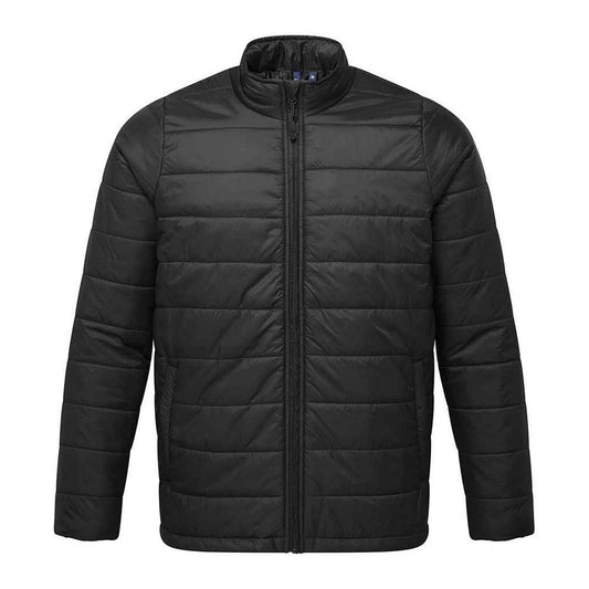 Black - Front - Premier Mens Recyclight Padded Jacket