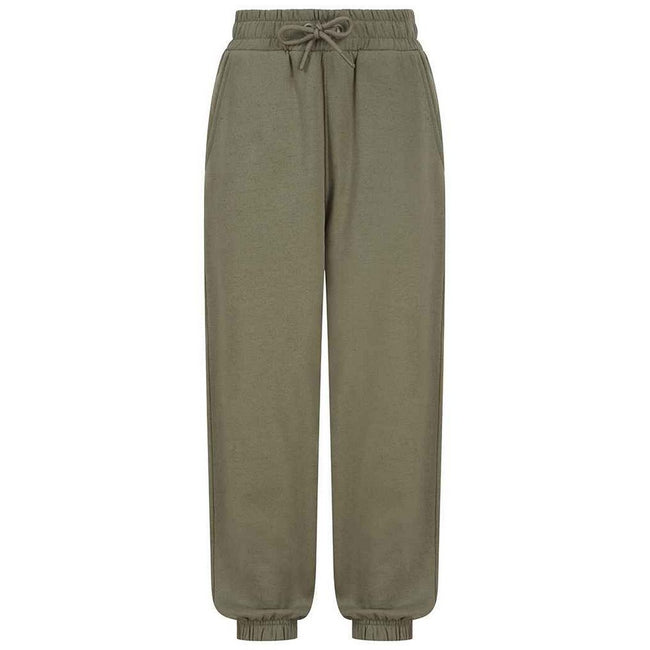 Khaki - Front - SF Minni Childrens-Kids Fashion Sustainable Cuffed Jogging Bottoms