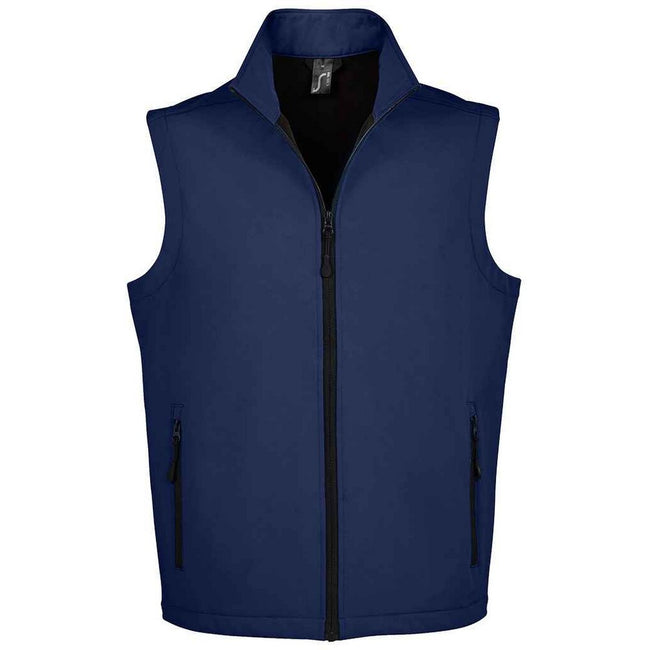 French Navy - Front - SOLS Mens Race Softshell Body Warmer