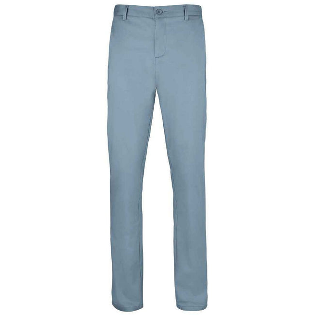 Creamy Dark Blue - Front - SOLS Mens Jared Stretch Slim Suit Trousers