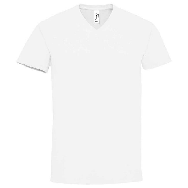 White - Front - SOLS Mens Imperial V Neck T-Shirt