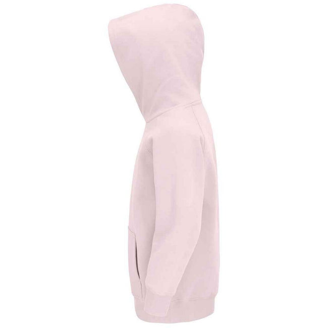 Pale Pink - Back - SOLS Childrens-Kids Stellar Organic Hoodie