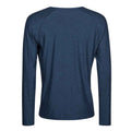 Navy Melange - Back - Tee Jays Mens CoolDry Long-Sleeved T-Shirt