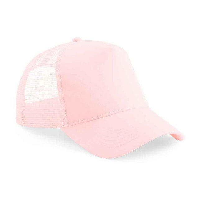 Pastel Pink - Front - Beechfield Childrens-Kids Trucker Cap