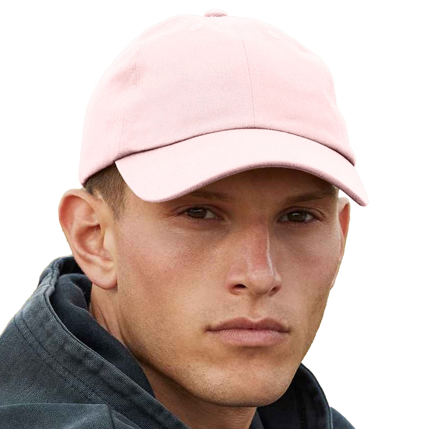 Powder Pink - Back - Beechfield Unisex Adult Organic Cotton Baseball Cap