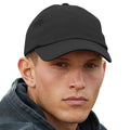 Black - Back - Beechfield Unisex Adult Organic Cotton Baseball Cap