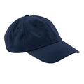 Navy - Front - Beechfield Unisex Adult Organic Cotton Baseball Cap