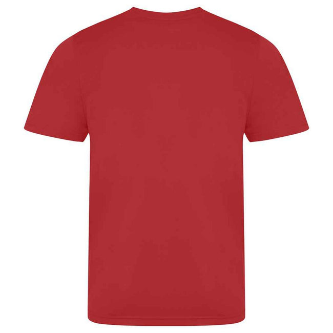 Fire Red - Back - AWDis Cool Unisex Adult Smooth T-Shirt
