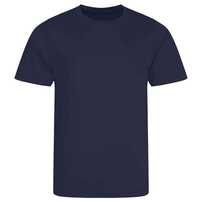 French Navy - Front - AWDis Cool Unisex Adult Smooth T-Shirt