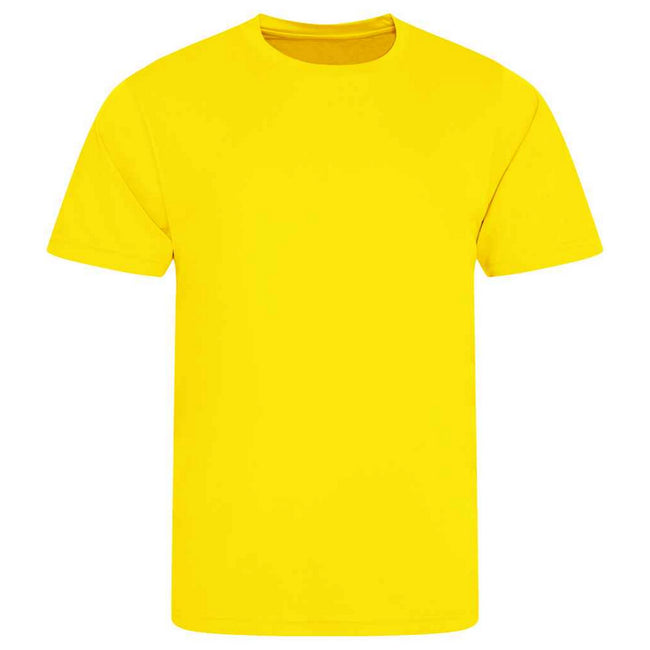 Sun Yellow - Front - AWDis Cool Unisex Adult Smooth T-Shirt