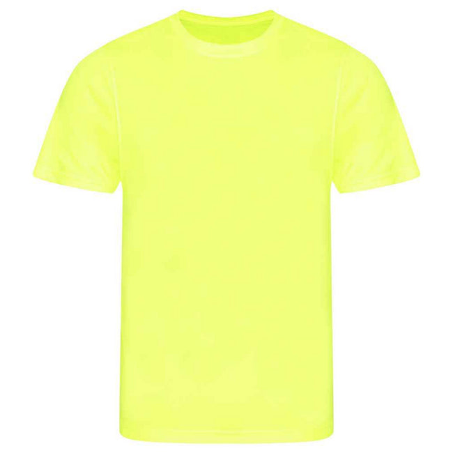 Electric Yellow - Front - AWDis Cool Unisex Adult Smooth T-Shirt