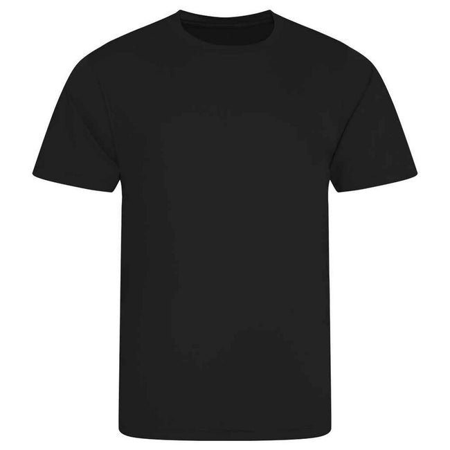 Jet Black - Front - AWDis Cool Unisex Adult Smooth T-Shirt