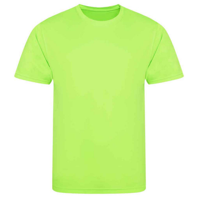 Electric Green - Front - AWDis Cool Unisex Adult Smooth T-Shirt