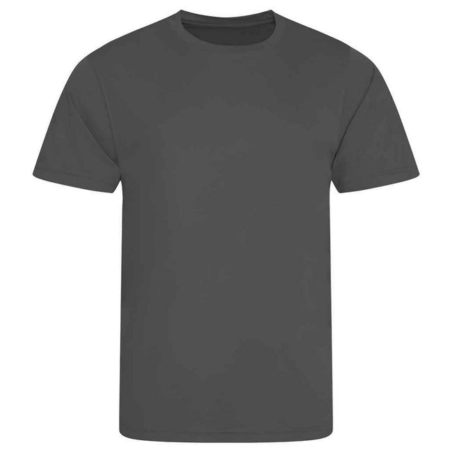 Charcoal - Front - AWDis Cool Unisex Adult Smooth T-Shirt
