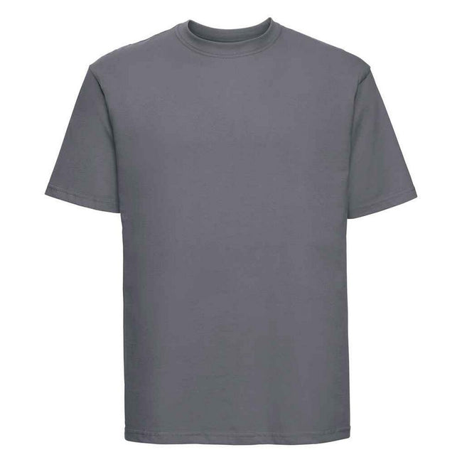 Convoy Grey - Front - Russell Mens Ringspun Cotton Classic T-Shirt