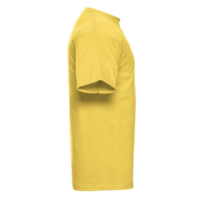 Yellow - Side - Russell Mens Ringspun Cotton Classic T-Shirt