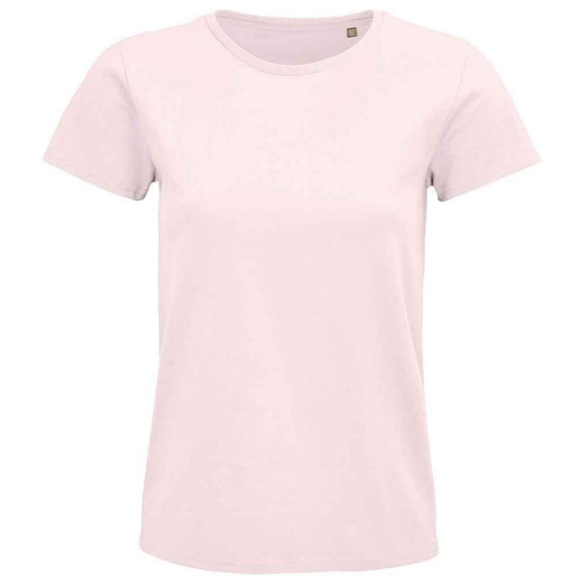 Pale Pink - Front - SOLS Womens-Ladies Pioneer Organic T-Shirt