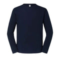 Deep Navy - Front - Fruit of the Loom Mens Iconic Long-Sleeved T-Shirt