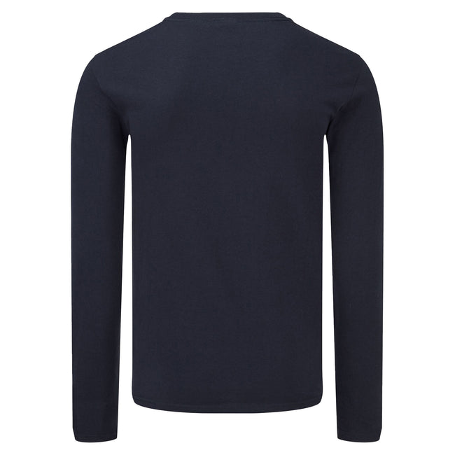 Deep Navy - Back - Fruit of the Loom Mens Iconic Long-Sleeved T-Shirt