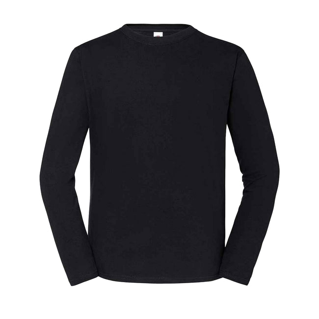 Black - Front - Fruit of the Loom Mens Iconic Long-Sleeved T-Shirt